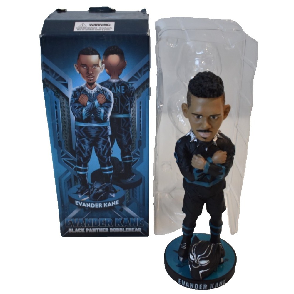San Jose Sharks SGA 2/29/2020 Evander Kane Black Panter Bobblehead NHL